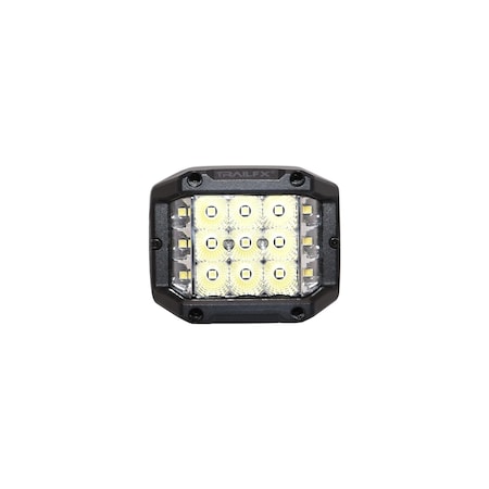 Trailfx TrailFX PODSIDEF; Driving Light; 60 Degree Spot/ 140 Degree Flood Beam; 9000 Raw LU; Bottom Mounting PODSIDEF